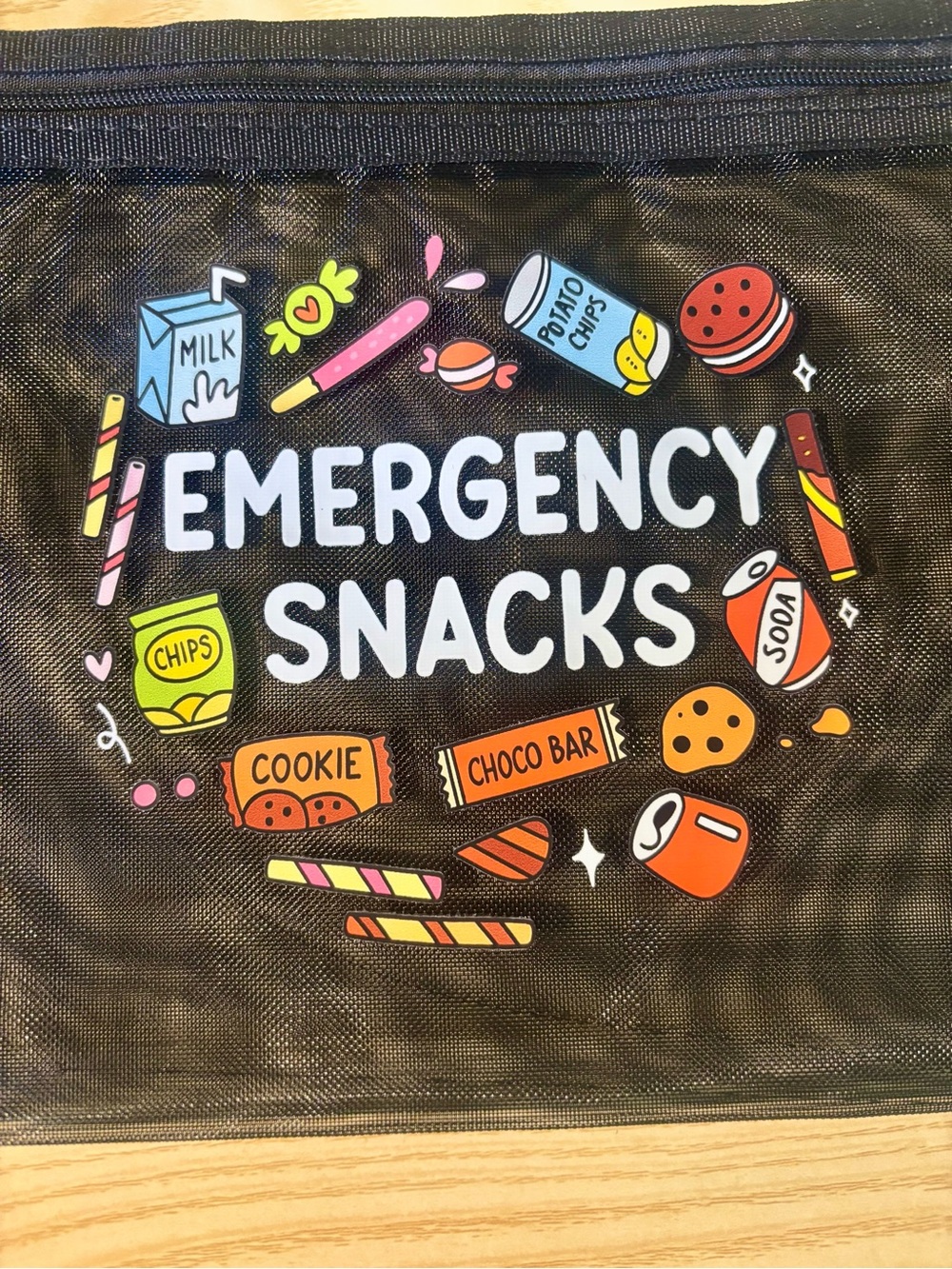 ๐๏ธ Vacation Family Emergency Snacks Mesh Carrying Case - Picture 2 of 6